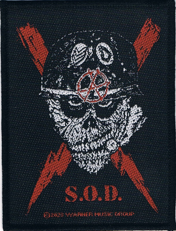 S.O.D. | Scrawled Lightning Woven Patch - Image 2